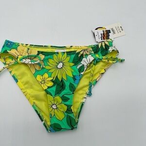 No Boundaries Juniors Mix and Match Floral Print Adjustable Ties Bikini Swimsuit
